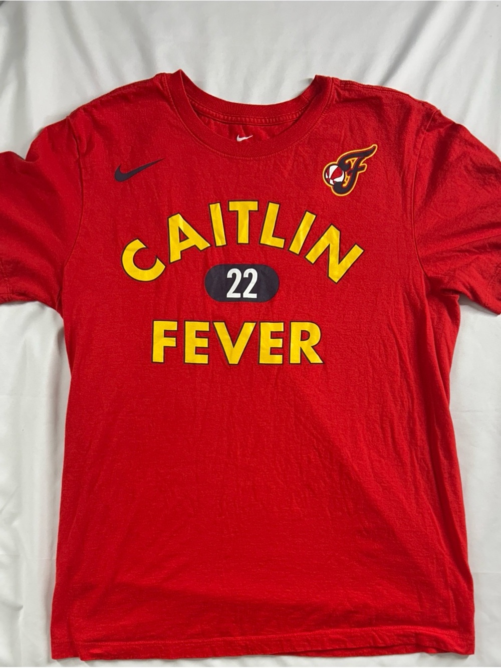 Nike Caitlin Clark Indiana Fever #22 Rebel Edition Red Tee Size M WNBA